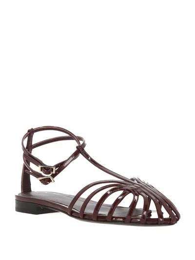Alevì Milano Sandals In Burgundy