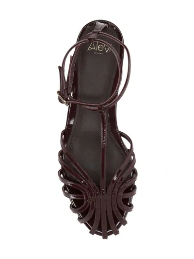 Alevì Milano Sandals In Burgundy