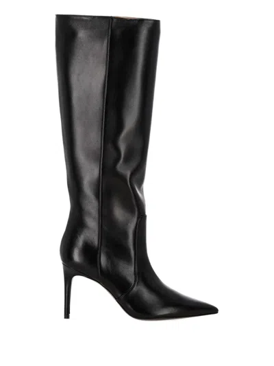 Stuart Weitzman Knee High Stiletto Pointed Toe Boot In Black