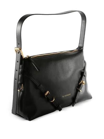 Givenchy Medium Voyou Buckle-strap Shoulder Bag In Black