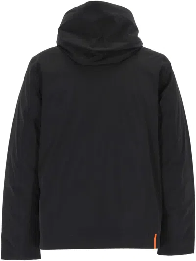 Rrd Essential Black Jacket With Adjustable Hood In Animal Print