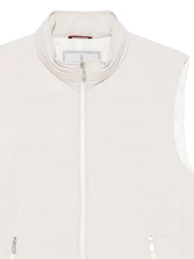 Brunello Cucinelli Men Nylon Down Jacket In Red