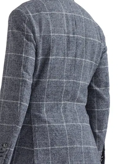 Brunello Cucinelli Notch Lapel Wool Jacket In Multi