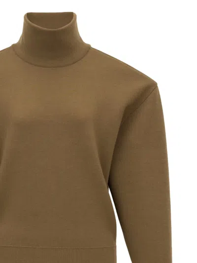 Saint Laurent Turtleneck Sweater In Brown