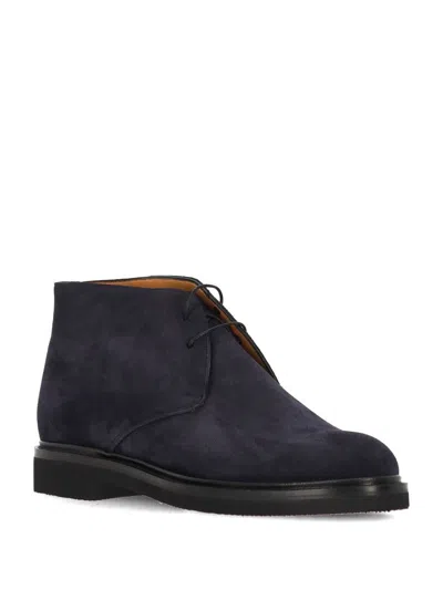 Ortigni Lace-up Desert Boots In Black