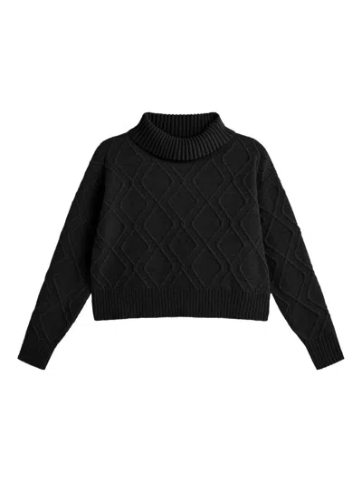 Rrd Volcano-neck Sweater In Black