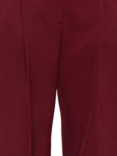The Andamane Bordeaux Pleated Pants In Red