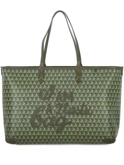 Anya Hindmarch Double-handle Shoulder Bag In Green