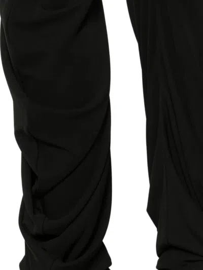 Francesco Murano Viscose Jersey Trousers In Black
