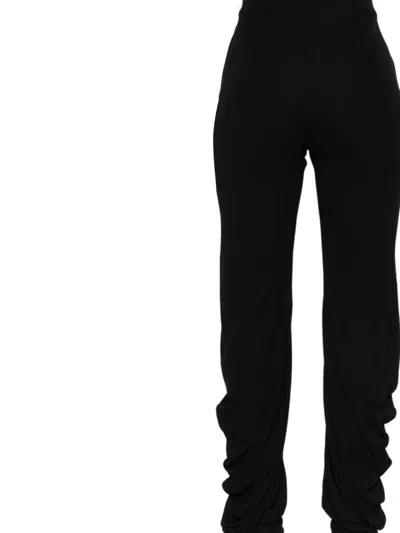 Francesco Murano Viscose Jersey Trousers In Black