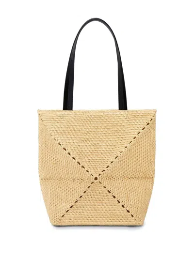 Loewe Medium Puzzle Fold Shoulder Bag In Neutral