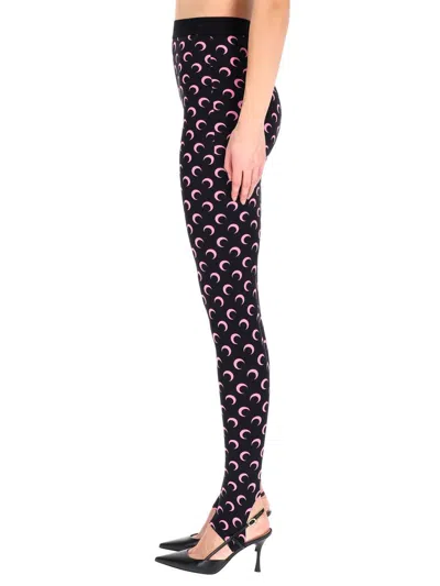Marine Serre "moon" Leggings In Black