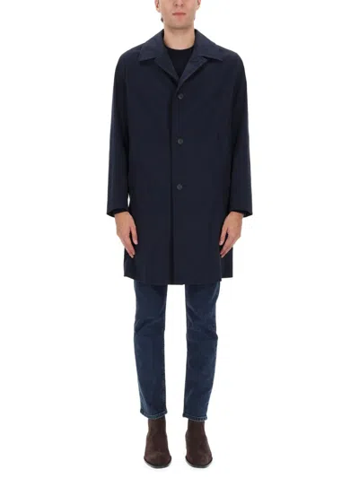 Hugo Boss Boss Regular Fit Coat In Wool And Cashmere In Multi