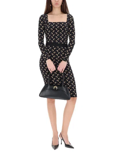 Marine Serre Long-sleeved Top In Black