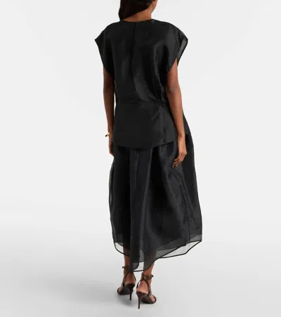 Khaite Mer Silk Top In Black