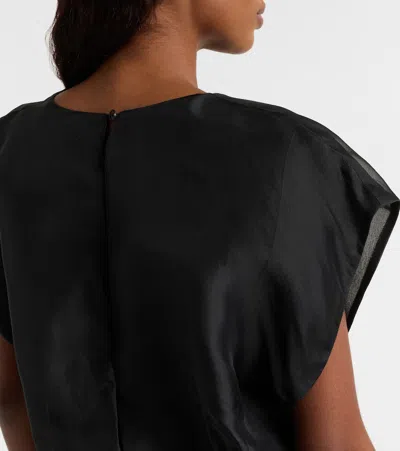 Khaite Mer Silk Top In Black