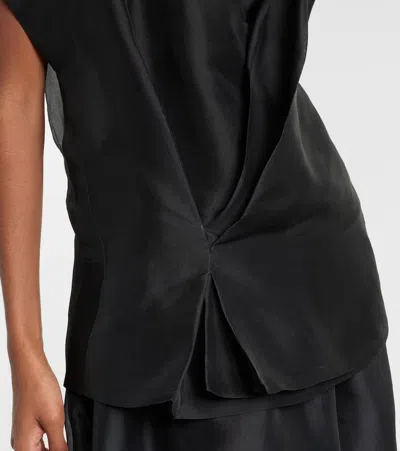Khaite Mer Silk Top In Black