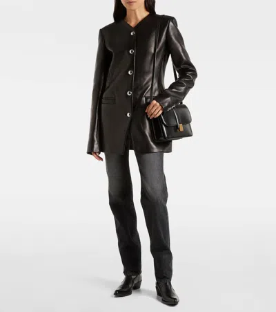 Khaite Naran Leather Jacket In Black