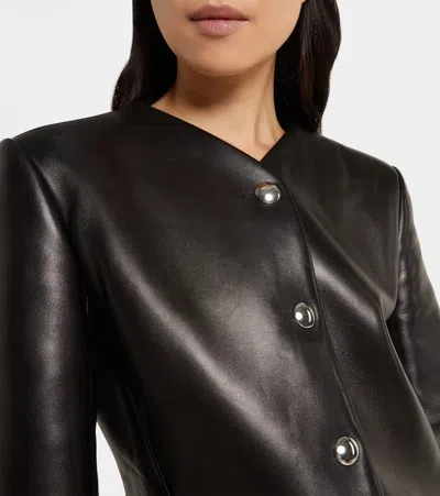 Khaite Naran Leather Jacket In Black