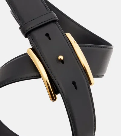 Alaïa Embellished Leather Waist Belt In Black