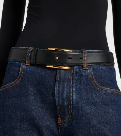 Alaïa Embellished Leather Waist Belt In Black