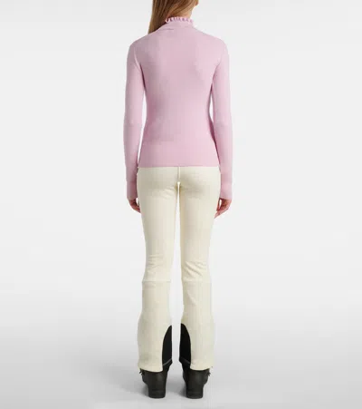 Cordova Womens Peony Kitz Frilled-neck Merino Wool-blend Jumper In Pink