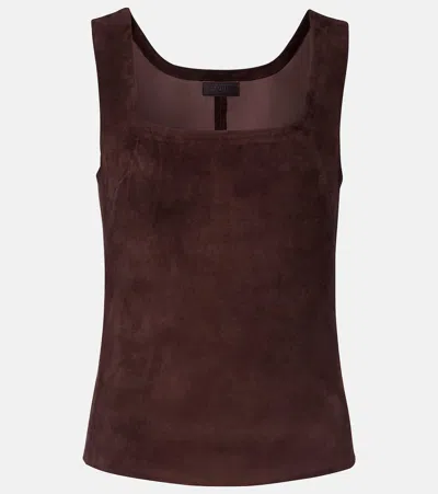 Stouls Edie Suede Tank Top In Brown