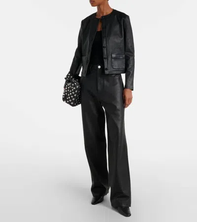Stouls Gabrielle Leather Jacket In Black