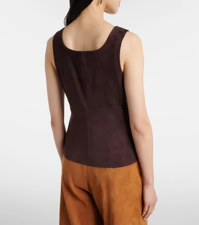 Stouls Edie Suede Tank Top In Brown