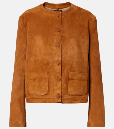 Stouls Gabrielle Suede Jacket In Brown