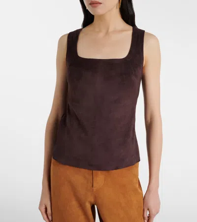 Stouls Edie Suede Tank Top In Brown