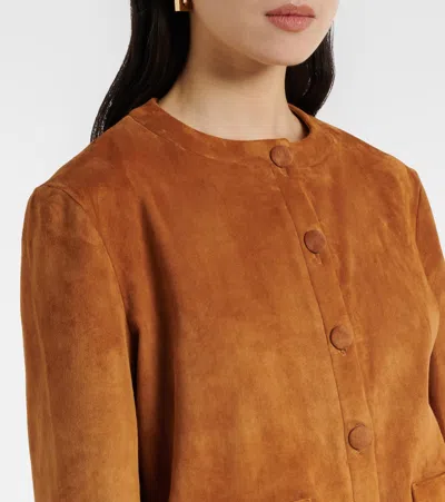 Stouls Gabrielle Suede Jacket In Brown