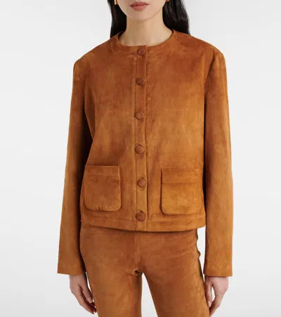 Stouls Gabrielle Suede Jacket In Brown