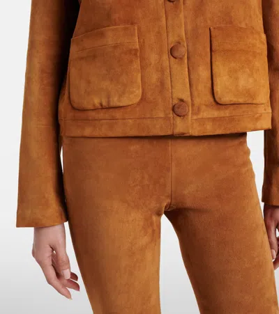 Stouls Gabrielle Suede Jacket In Brown