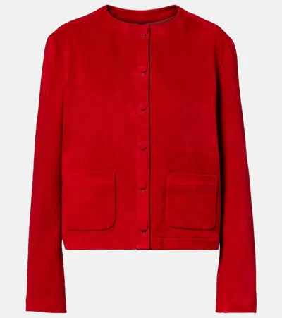 Stouls Gabrielle Suede Jacket In Red