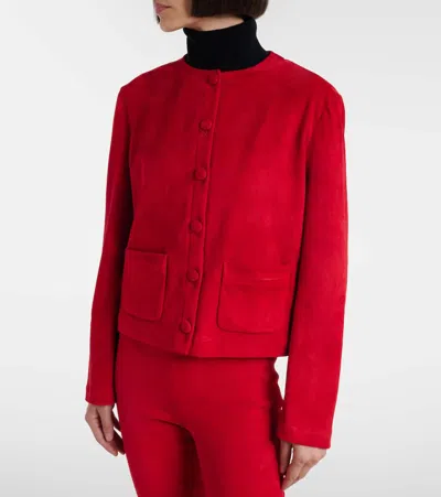 Stouls Gabrielle Suede Jacket In Red
