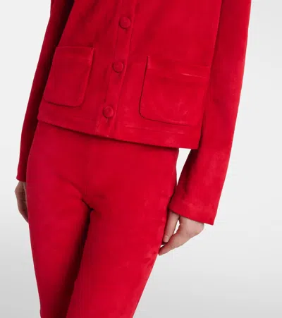 Stouls Gabrielle Suede Jacket In Red