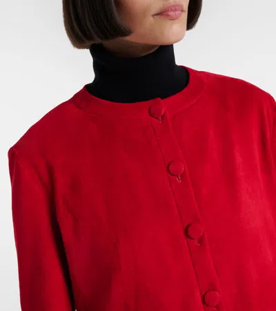 Stouls Gabrielle Suede Jacket In Red