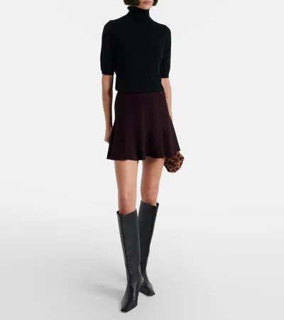 Stouls Mila Suede Miniskirt In Burgundy