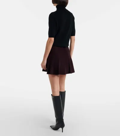 Stouls Mila Suede Miniskirt In Burgundy