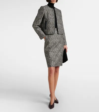 Max Mara Volume Tweed Jacket In Multi