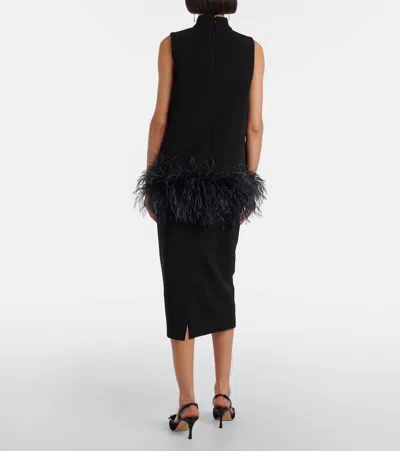 Max Mara Tailored Midi Skirt In Smooth Triacetate In Black