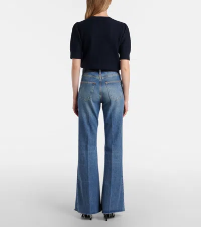 Frame Lax Wide-leg Jeans In Blue