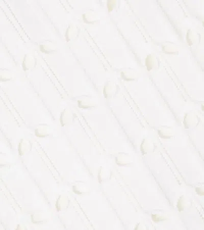 Zimmermann Cutout Scalloped Wool And Cotton Tank Top In Neutral