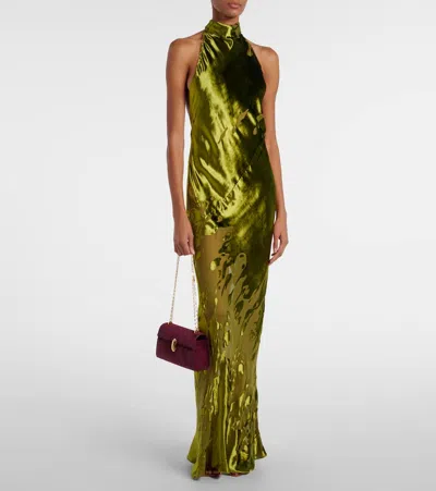 Savette Symmetry Suede Crossbody Bag In Purple