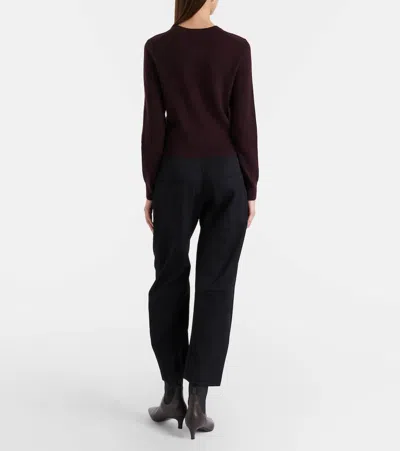Nili Lotan Shon Virgin Wool Barrel-leg Pants In Black