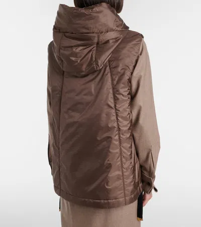 Max Mara The Cube Greengo Padded Vest In Brown