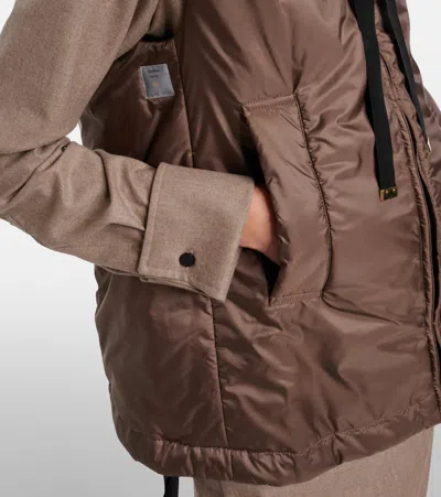 Max Mara The Cube Greengo Padded Vest In Brown