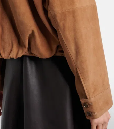 Simkhai Suede Marley Bomber Jacket In Brown