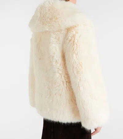 Self-portrait Plush Jacket In Neutral